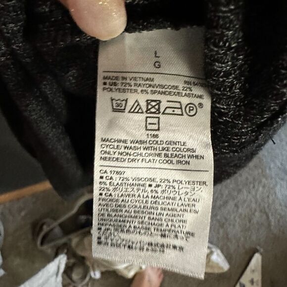 Banana Republic Ribbed Top Tank Size L Charcoal Gray - Picture 9 of 14